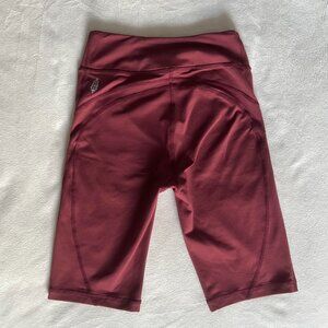 FP Movement Free People Burgundy High Waist Biker Shorts XS